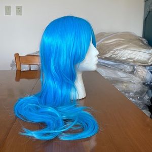 NEW Blue Long Wig Katy Perry Girly Cosplay Costume pole dancer